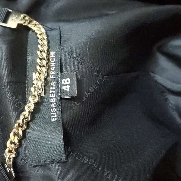 ELIZABETTA FRANCHI BLACK BLAZER SIZE 46 - Picture 8 of 16